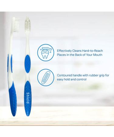 Toothbrush Anti-BAC - Soft Bristles for Expert Care 4 Count (Pack of 1) - Keeps Filament Surface Clean - Adult Use - International Shipping Available - Buy Online on GoSupps.com