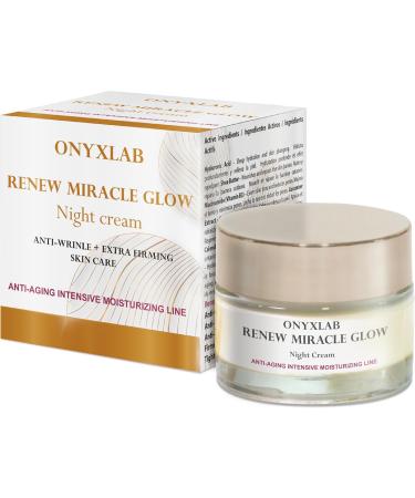  ONYXLAB Renew Miracle Glow Night Face Cream 40+ Anti-Aging Regenerating Moisturizes Reduces Wrinkles Hyaluronic Acid Niacinamide Organic Rosehip Shea Butter with 3 Gifts ONYXLAB 50ml Made in - Buy Online on GoSupps.com