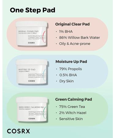 Cosrx One Step Green Hero Calming Pad - 70 Pads | Soothing Acne Treatment - Buy Online on GoSupps.com