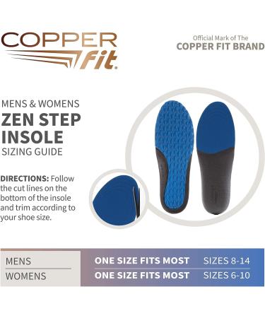 Copper Fit Men's Zen Step Comfort Insole | Size 8-14 - Buy Online on GoSupps.com