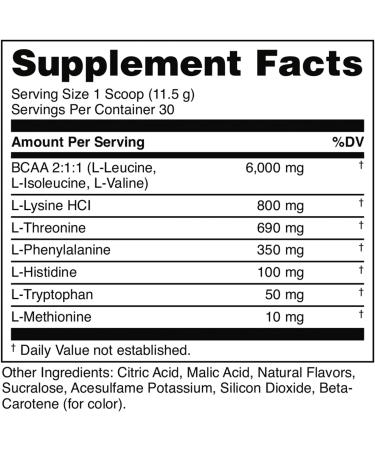 Bucked Up Essential Amino Acids - EAA Powder - Easy Mix Non Clumping Formula - for Pre/Intra Workout - Pina Colada Flavor - 30 Servings - 11.6 oz - Buy Online on GoSupps.com