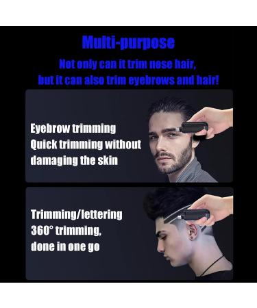 Buy Portable IPX7 Waterproof Ear & Nose Hair Trimmer - Rechargeable Dual Edge Blade Dust Protection Cap - Best International Shipping - Buy Online on GoSupps.com