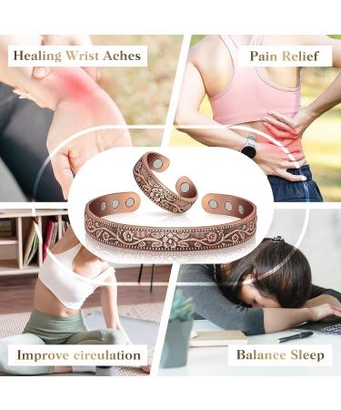 Lymphatic Drainage Ring & Copper Bracelet Set - Magnetic Lymph Detox Jewelry Gift for Women - Buy Online on GoSupps.com