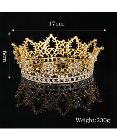 Frcolor Vintage Bridal Crown | Crystal Rhinestone Wedding Tiara with Side Comb for Brides - Buy Online on GoSupps.com