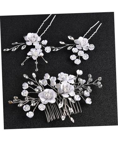 WOFASHPURET 1 Set Hair Jewels for Women Rhinestone Headpiece Bridal Hair Accessories Floral Hair Accessories Bridal Hair Pin Wedding Headpiece Ladies Suits Hair Comb Miss Pearl Flower Beads - Buy Online on GoSupps.com