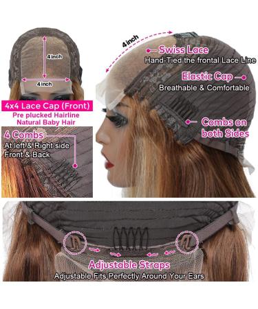 Beaudiva Ombre Highlight Body Wave Lace Front Wig 22 4/30 Honey Blonde HD Human Hair for Black Women - Buy Online on GoSupps.com