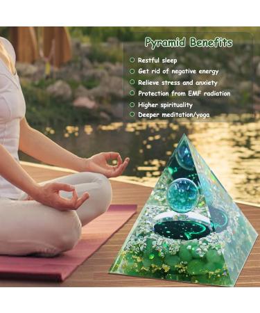 Green Aventurine Sagittarius Zodiac Orgone Pyramid for Positive Energy and Stress Reduction - Buy Online on GoSupps.com