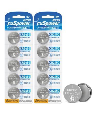 CR2450 3V Lithium Battery CR 2450 Lithium Batteries DL2450 ECR2450 CR2450 3V Lithium Coin Cell Battery for Welding Helmet Alarm System Thermometer 10pcs