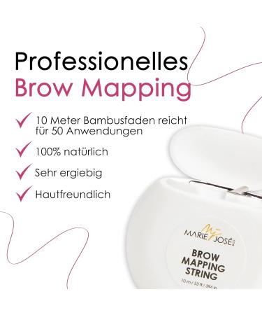 Professional Brow Mapping String - Precise Thread for Eyebrow Design | PMU & Henna Color Application | Defined Shape | Up to 50 Uses - Black - Buy Online on GoSupps.com