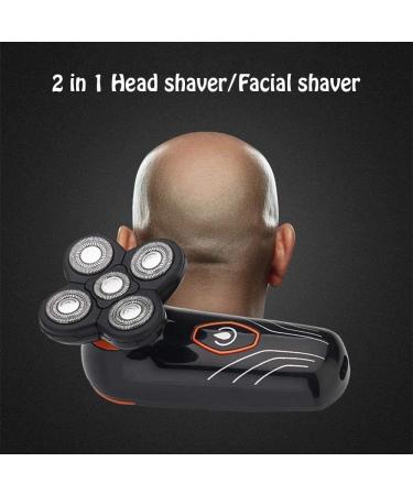 GeRRiT 5-in-1 Electric Head Shaver for Bald Men - Cordless Rechargeable Waterproof Grooming Kit with Beard Trimmer & Nose Hair Clipper - Buy Online on GoSupps.com