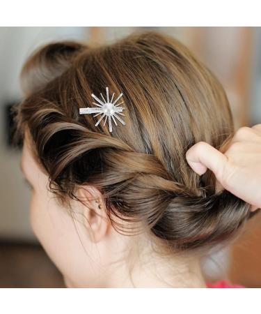 Strass Crystal Snowflake Hair Clips - 5PCS Sparkling Christmas Hair Pins & Winter Bride Barrettes - Buy Online on GoSupps.com
