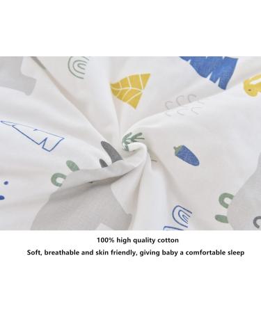 Chilsuessy Winter Baby Sleeping Bag with Feet 2.5 TOG | 100% Cotton Toddler Wearable Blanket | Cute Rhino Design | 70cm/6-18 Months - Buy Online on GoSupps.com