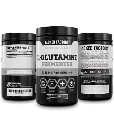 Vegan Fermented L-Glutamine Powder 500g - 100 Servings for Muscle Recovery & Immunity Support - No Fillers, Unflavored - Buy Online on GoSupps.com