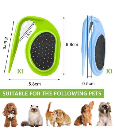2-Piece Pet Knotting Comb Set | Steel Blade Cat Hair Removal Tool for Knots & Mats - Buy Online on GoSupps.com