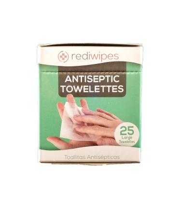 25 Large BZK Antiseptic Wipes | Individually Packaged Towelettes with Dispenser Box - Buy Online on GoSupps.com