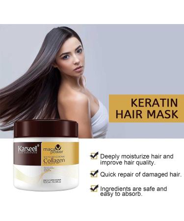 Karsell Collages Hair Mask 16.90 oz | Deep Repair Conditioning Argan Oil & Collagen Treatment for Dry Stressed Hair | Smoothing Hair Care (1PC) - Buy Online on GoSupps.com