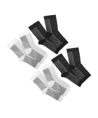 GANAZONO 4 Pairs Ankle Socks Foot Socks Protection Sock Compression Socks for Unisex Splint Sock Foot Protective Socks Sports Sock Mountaineering Sock Ankle Support Socks Pressure Sock 28.50X10.00X0.70CM Black
