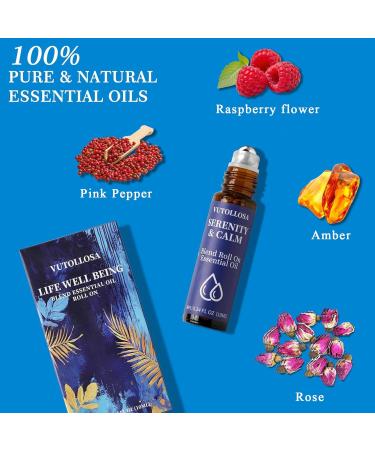 2-Pack Serenity & Calm Essential Oil Roll On | Pure Natural Essential Oil Blend | Self Care, Relaxation & Travel Gifts for Women, Teachers & Colleagues | VUTOLLOSA - Buy Online on GoSupps.com