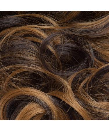 SEGO Ponytail Extension - Pfervie Hair Part Wavy Top Piece Dark Brown & Sandy Blonde 110G-12 (30cm) - voluminous real hair look - Buy Online on GoSupps.com