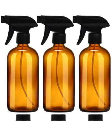 Belle vous empty refillable brown las atomizer spray bottle (3 pcs) - spray bottle 500ml - 2 jet settings - spray bottle cleaning agent water aromatherapy & essential oils