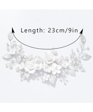 WiDream Silver Crystal Headband | Elegant Flower Leaf Headpiece | Wedding Hair Accessories for Brides Women & Girls - Shop Now! - Buy Online on GoSupps.com