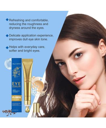  homomdy Caffeine 6% eye contour cream for dark circles moisturizing and anti-aging reducing puffiness and bags diminishing wrinkles and fine lines brightening and firming (2 pcs) - Buy Online on GoSupps.com