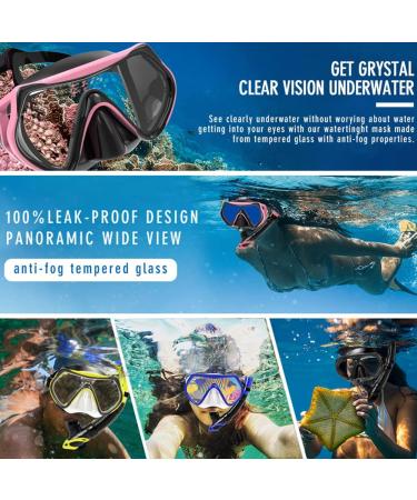 WACOOL Anti-Fog Coated Glass Snorkeling Diving Mask - Malachite Green | Adults, Teens, Kids - Buy Online on GoSupps.com
