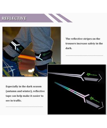 Rockbros Reflector Tapes Reflective Trousers - Velcro Fastener for Outdoor Jogging Cycling & Hiking | Black & Silver Size - Buy Online on GoSupps.com