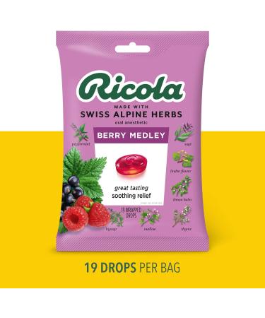 Ricola Berry Medley Cough Suppressant Throat Drops 19ct - Soothes Throat, Relieves Cough - Buy Now! - Buy Online on GoSupps.com