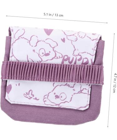 High Capacity Tampon Bag for Women & Girls - Stylish Menstruation Pillow Storage | Violet 13x12x1cm - Buy Online on GoSupps.com