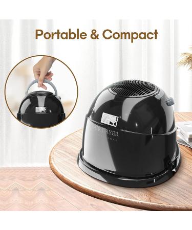 Colliford Ionic Hooded Dryer 1875W Tourmaline Bonnet Hair Dryer 3 Heating Settings Sit Under Hair Dryer for Home and Salon Hair Dryer with Hood Height Adjustable Hooded Hair Dryer- Black - Buy Online on GoSupps.com