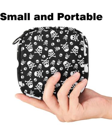 Shop Muooum Menstrual Artery Bag - Stylish Zipper Women's Bond Bag for Tampons | Grunge Skull Skeleton Pattern | Ideal for Girls | 4.7x6.6 in - Buy Online on GoSupps.com