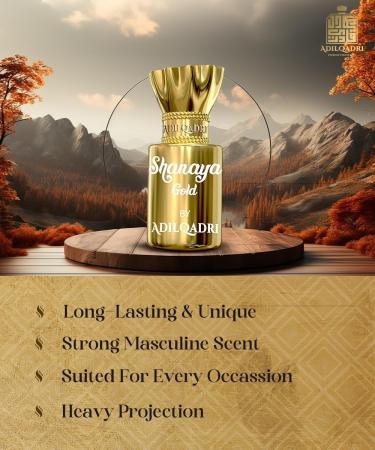 AdilQa.dri Shan.aya Gold Attar | Arabic Fragrance | Non-Alcoholic Attar Perfume For Men & Women - 12 ML - Buy Online on GoSupps.com