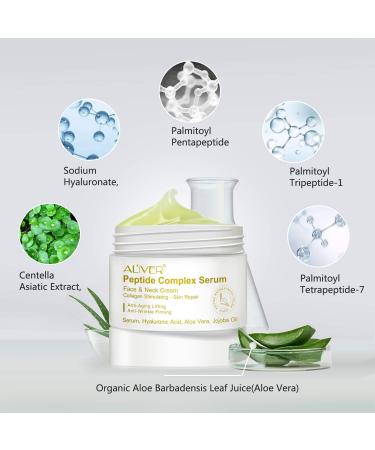 Peptide Complex Cream for Anti-Wrinkle & Firming | Natural Hydrating Moisturizer with Collagen Boost | Face & Neck Cream with Hyaluronic Acid & Aloe Vera - All Skin Types - Buy Online on GoSupps.com