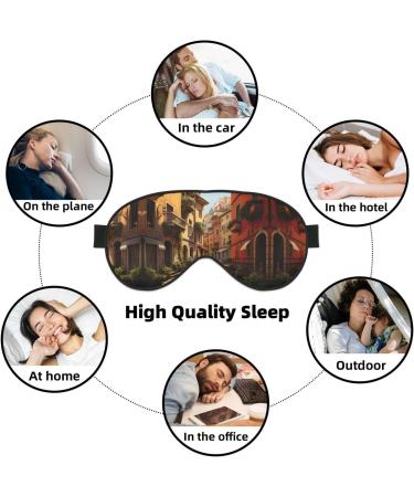 Shop Italian Street Print Unisex Sleep Eye Mask - Soft Comfort Travel Eye Shade for Yoga & Shift Work - Buy Online on GoSupps.com