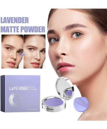 2PCS Lavender Matte Powder Lavender Matte Powder Oil Control Long Lasting Setting Powder Oil Control Pressed Powder with Mini Powder Puff for Silky Blurring Oil Control Long-Lasting Makeup - Buy Online on GoSupps.com