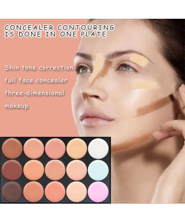 Wishesmar Concealer Palette - 15 Shades Color Corrector for Eye Rings | Camouflage Concealer & 8 Makeup Brushes | Perfect for Daily & Professional Use - Buy Online on GoSupps.com