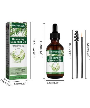 FINEVERNEK Rosemary Oil Hair Essential Rosemary Oil for Scalp and Hair Rosemary Oil Hair Bio the growth of hair eyebrows and eyelashes Stimulates hair growth nourishes the scalp 120ml - Buy Online on GoSupps.com