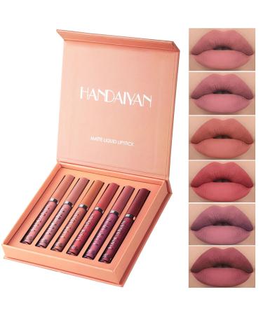 Havenlyn the Everstanding Liquid Lipstick Matte Set of 6, Moisturizing Lipstick for Women, Havenlyn Everstanding Liquid Matte Lipstick, (B)