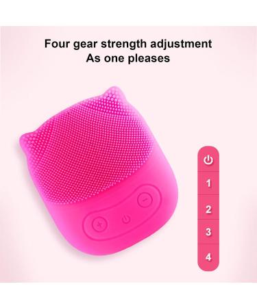 Silicone Facial Washer Face Scrubber | Electric Penguin Shape Facial Cleansing Brush | Face Scrub for Deep Cleansing Skin Waterproof Rechargeable Face Wash Brush Red - Buy Online on GoSupps.com
