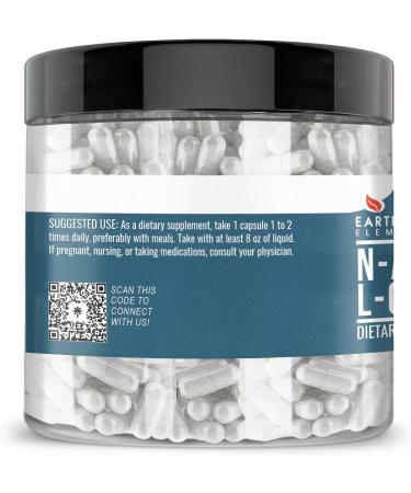 Earthborn Elements NAC N-Acetyl L-Cysteine 200 Capsules Pure & Undiluted No Additives 200 Count (Pack of 1) - Buy Online on GoSupps.com