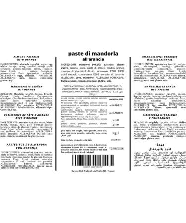 RAREZZE - Sicilian marzipan pastry with ORANGE in a beautiful gift box (gr.400). RAREZZE: Sicilian delicacies cannoli cassate nougats - Buy Online on GoSupps.com