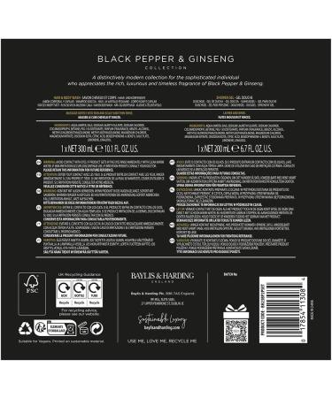 Baylis & Harding Black Pepper & Ginseng Men's Luxury Bathing Duo Gift Set - Vegan Friendly - Buy Online on GoSupps.com