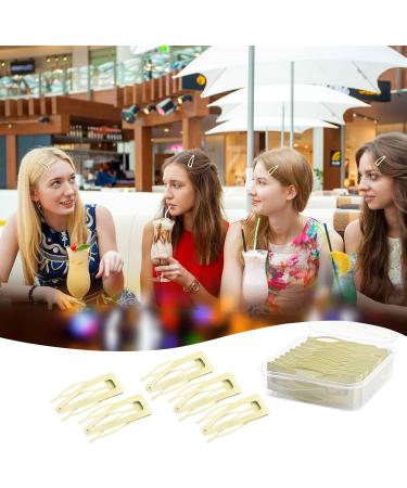 Mbsomnus 18-Piece Double Grip Hair Clips - Snap Metal Barrettes for Women and Girls - Light Yellow Hair Accessories for Styling and Salons - Buy Online on GoSupps.com