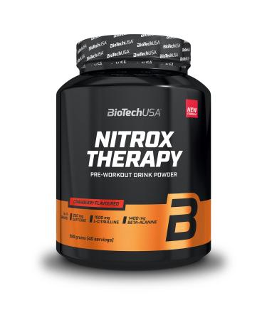 BioTechUSA Nitrox Therapy | With Vitamin B6 Magnesium & Caffeine | 16 Active Ingredients | Gluten Free Lactose Free 340 g Tropical Fruits