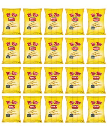 Italian Gourmet E.R. Amica Chips Bi-Bip Croccantino Formaggio Cheese and corn treats with a distinctive crispy shape savory snack 50g bag + Italian Gourmet Polpa di Pomodoro 400g box