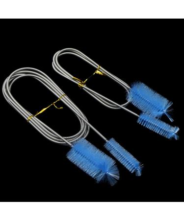 200cm Aquarium Cleaning Brush Set | Flexible Double Hose & Filter Tube Brush - Best Nylon Cleaner for Aquariums - Buy Online on GoSupps.com