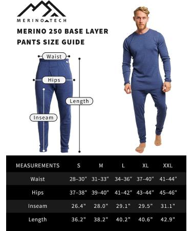 Merino Wool Men's Base Layer Bottom Pants + Wool Socks, XL Charcoal Grey - Buy Online on GoSupps.com