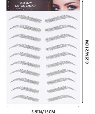 PRETYZOOM 12 feuilles Autocollants Sourcils Imitation Cheveux Naturels Maquillage Sourcils Facile pour Femmes Kit Rehausseur Coller Instantan  - Buy Online on GoSupps.com