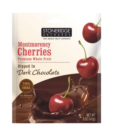Stoneridge Orchards Montmorency Cherries Dipped in Dark Chocolate 70% Cocoa 5 oz (142 g)